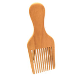 Maxbell Maxbell Natural Wooden Afro Hair Pick Lift Hair Comb Massage Detangling Wood Comb