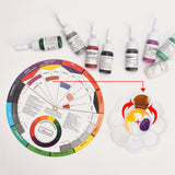 Maxbell 2pcs Color Mixing Wheel Blending Pallet Set For Painting Tattoo Nail Art