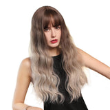 Maxbell 24 inch Women Lady Synthetic Wig Long Waving Curly Hair Wig with Bangs