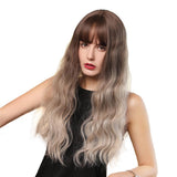 Maxbell 24 inch Women Lady Synthetic Wig Long Waving Curly Hair Wig with Bangs