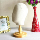 Maxbell Cork Canvas Block Head Wig Making Manikin Mannequin Head Hat Display Stand