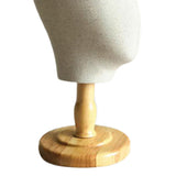 Maxbell Maxbell Cork Canvas Block Head Wig Making Manikin Mannequin Head Hat Display Stand