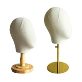 Maxbell Cork Canvas Block Head Wig Making Manikin Mannequin Head Hat Display Stand