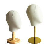 Maxbell Maxbell Cork Canvas Block Head Wig Making Manikin Mannequin Head Hat Display Stand