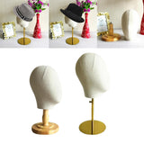 Maxbell Cork Canvas Block Head Wig Making Manikin Mannequin Head Hat Display Stand