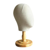 Maxbell Cork Canvas Block Head Wig Making Manikin Mannequin Head Hat Display Stand