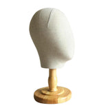 Maxbell Maxbell Cork Canvas Block Head Wig Making Manikin Mannequin Head Hat Display Stand