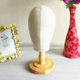 Maxbell Maxbell Cork Canvas Block Head Wig Making Manikin Mannequin Head Hat Display Stand