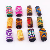 Maxbell 10x Knitted Fabric Hair Dreadlock Beads Tubes For DIY Braids Pendants 01