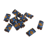 Maxbell 10x Knitted Fabric Hair Dreadlock Beads Tubes For DIY Braids Pendants 03