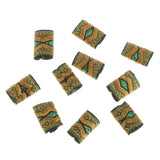 Maxbell 10x Knitted Fabric Hair Dreadlock Beads Tubes For DIY Braids Pendants 07