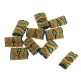Maxbell 10x Knitted Fabric Hair Dreadlock Beads Tubes For DIY Braids Pendants 07