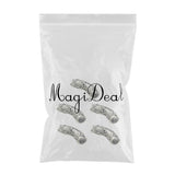 Maxbell 5pcs 9mm Alloy Metal Dreadlock Beads Hair Braid Rings DIY Cuff Clips Tube