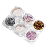 Maxbell Maxbell 6 Boxes Holographic Mermaid Nail Art Glitter Powder Sequins Flakes Paillette 02