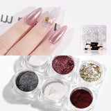 Maxbell Maxbell 6 Boxes Holographic Mermaid Nail Art Glitter Powder Sequins Flakes Paillette 02