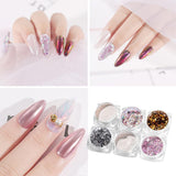 Maxbell Maxbell 6 Boxes Holographic Mermaid Nail Art Glitter Powder Sequins Flakes Paillette 02