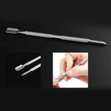 Maxbell Maxbell Stainless Steel 2 Ended Cuticle Pusher Manicure Nail Polish Trimmer Remover