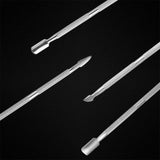 Maxbell Maxbell Stainless Steel 2 Ended Cuticle Pusher Manicure Nail Polish Trimmer Remover