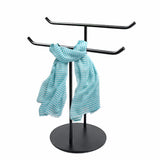 Maxbell Maxbell Freestanding Scarves Necklace Jewelry Display Stand Holder Rack Shelf Black