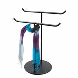 Maxbell Maxbell Freestanding Scarves Necklace Jewelry Display Stand Holder Rack Shelf Black