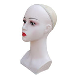 Maxbell Maxbell Stable Women Mannequin Head Wig Hat Jewelry Display Model Stands Red Lip