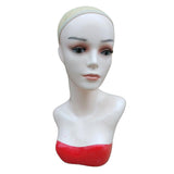 Maxbell Maxbell Female Mannequin Head Manikin Bust Stand for Wig Hat Jewelry Display Red