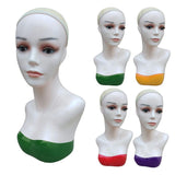 Maxbell Female Mannequin Head Manikin Bust Stand for Wig Hat Jewelry Display Red