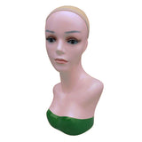 Maxbell Female Mannequin Head Manikin Bust Stand for Wig Hat Jewelry Display Green