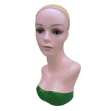 Maxbell Maxbell Female Mannequin Head Manikin Bust Stand for Wig Hat Jewelry Display Green