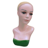 Maxbell Female Mannequin Head Manikin Bust Stand for Wig Hat Jewelry Display Green