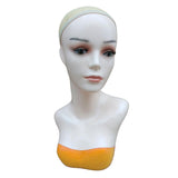 Maxbell Female Mannequin Head Manikin Bust Stand for Wig Hat Jewelry Display Yellow