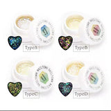 Maxbell Maxbell 50x Clear Nails Art Tips Polish Color Display Chart Board Glass Beads Heart