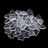 Maxbell Maxbell 50x Clear Nails Art Tips Polish Color Display Chart Board Glass Beads Heart