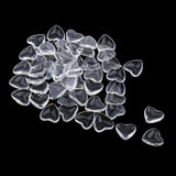 Maxbell Maxbell 50x Clear Nails Art Tips Polish Color Display Chart Board Glass Beads Heart