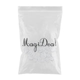 Maxbell 50x Clear Nails Art Tips Polish Color Display Chart Board Glass Beads Teardrop