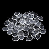 Maxbell 50x Clear Nails Art Tips Polish Color Display Chart Board Glass Beads Teardrop
