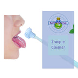 Maxbell Maxbell Food Grade Silica gel Tongue Scraper Tongue Cleaner Brush Oral Care Blue
