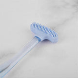 Maxbell Maxbell Food Grade Silica gel Tongue Scraper Tongue Cleaner Brush Oral Care Blue