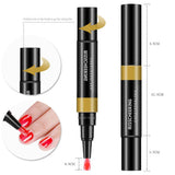 Maxbell Maxbell One Step Gel Nail Polish Pen 3 in 1 Soak Off UV LED Nail Varnish Lacquer Green Gray