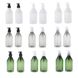 Maxbell 2x 300ml Pump Bottle Travel Shampoo Lotion Conditioner Dispenser Green+Clear