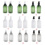 Maxbell 2x 300ml Pump Bottle Travel Shampoo Lotion Conditioner Dispenser Green+Clear