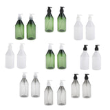 Maxbell 2x 300ml Pump Bottle Travel Shampoo Lotion Conditioner Dispenser Green+Clear