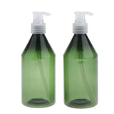 Maxbell 2x 300ml Pump Bottle Travel Shampoo Lotion Conditioner Dispenser Green+Clear