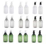 Maxbell 2x 300ml Pump Bottle Travel Shampoo Lotion Conditioner Dispenser Green+Clear