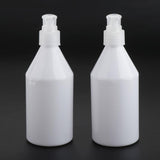 Maxbell 2x 300ml Pump Bottle Travel Shampoo Lotion Conditioner Dispenser White+Clear