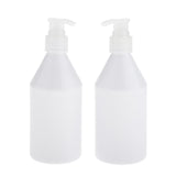 Maxbell 2x 300ml Pump Bottle Travel Shampoo Lotion Conditioner Dispenser White+Clear