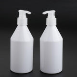 Maxbell 2x 300ml Pump Bottle Travel Shampoo Lotion Conditioner Dispenser White+Clear