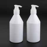 Maxbell 2x 300ml Pump Bottle Travel Shampoo Lotion Conditioner Dispenser White+Clear