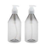 Maxbell 2x 300ml Pump Bottle Travel Shampoo Lotion Conditioner Dispenser Gray+Clear