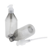 Maxbell 2x 300ml Pump Bottle Travel Shampoo Lotion Conditioner Dispenser Gray+Clear